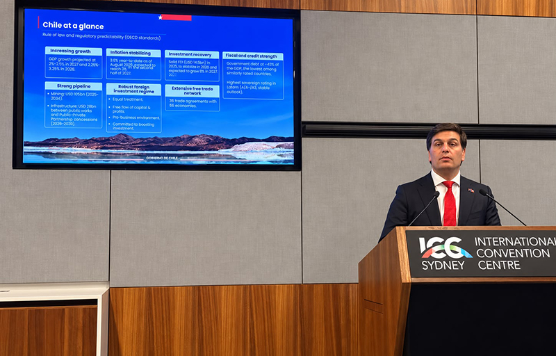 Chile presenta oportunidades de inversión en cobre, litio y tierras raras en mayor feria minera de Australia